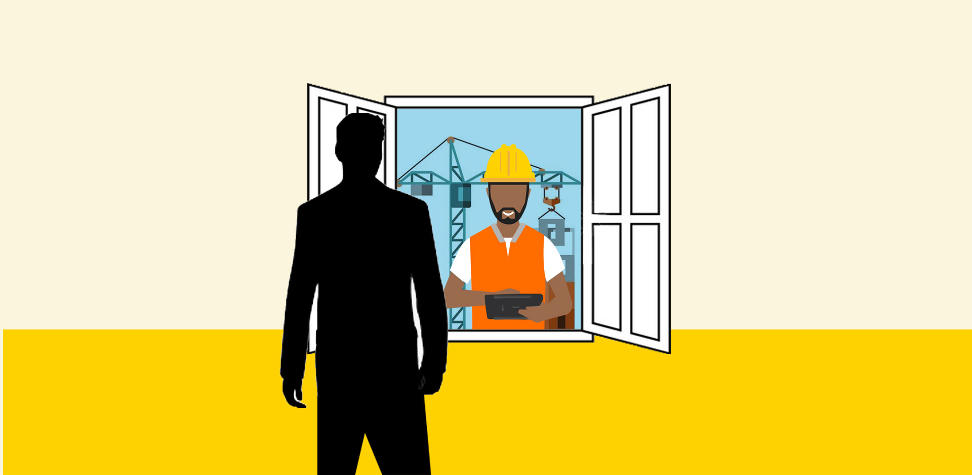 Fieldworker with customer